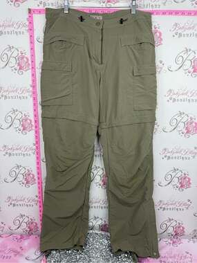 SPORTIF Convertible Cargo Track Pants in Olive Green dual shorts or pants rare
